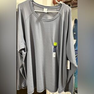 Tek Gear long sleeve active wear top in Smokey Slate